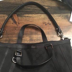 NWOT Beautiful Black Gucci Monogram Handbag